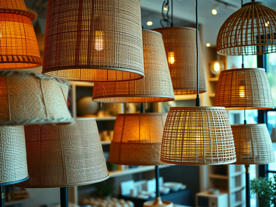 Natural Shades: Stylish Burlap and Rattan&nbsp;Lampshades
